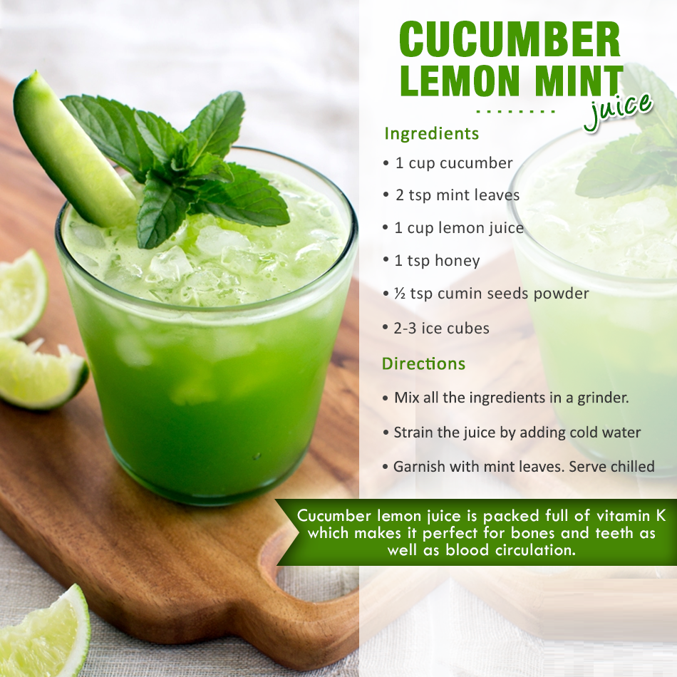 cucumber lemon mint smoothies benefits of healthy juices and recipes