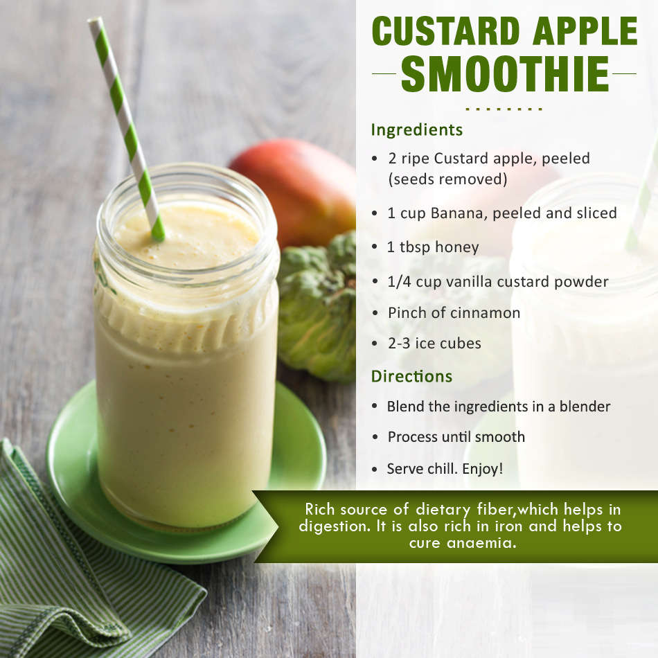 custard apple smoothies benefits of healthy juices and recipes