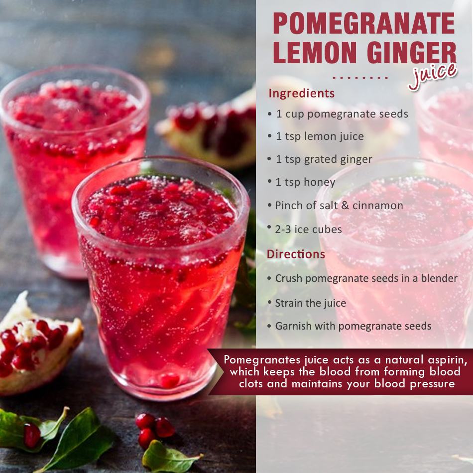 pomegranate lemon ginger smoothies benefits of healthy juices and recipes