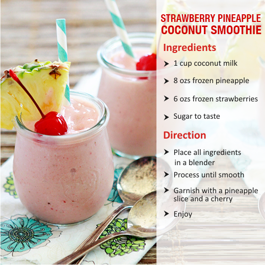 strawberry pineapple coconut smoothies benefits of healthy juices and recipes