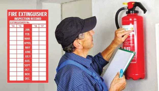 fire extinguisher monthly inspection checklist