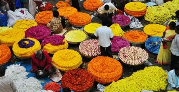kr flower market bangalore