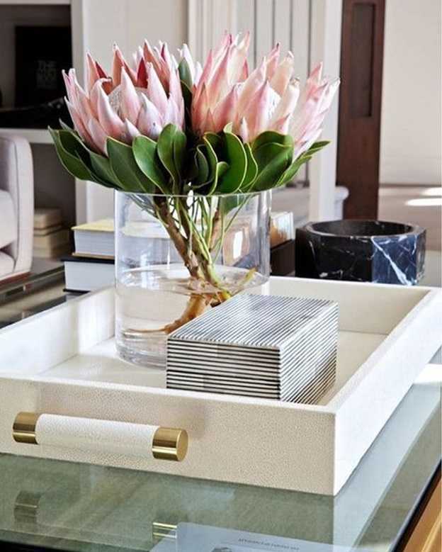 flowers on the coffee table