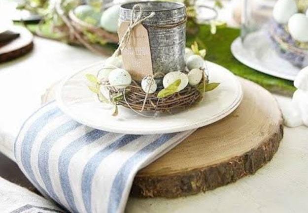 rustic for easter table decoration