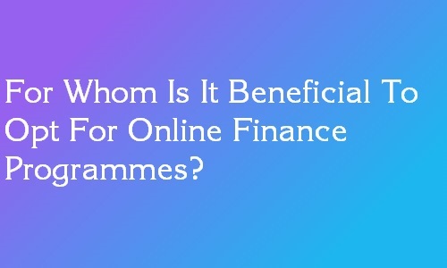 online finance programs