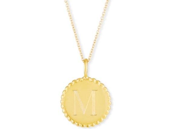 personalized vast gold pendant