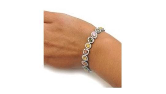 colored intense diamonds bracelet