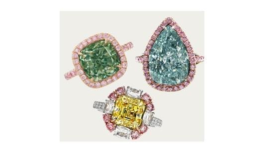fancy diamond colored rings