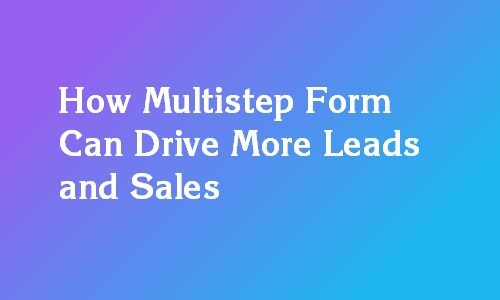 multi-step forms for lead generation