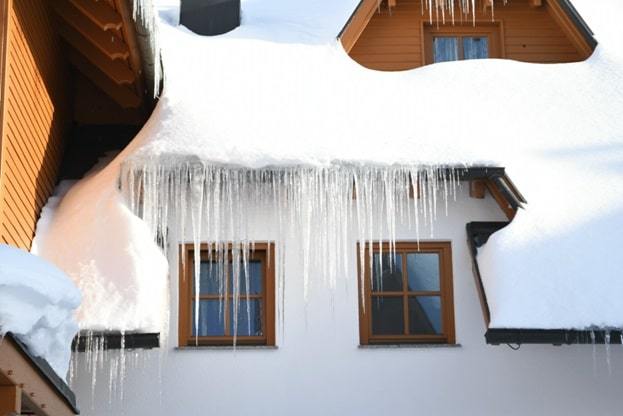 common types of wintertime roof damage