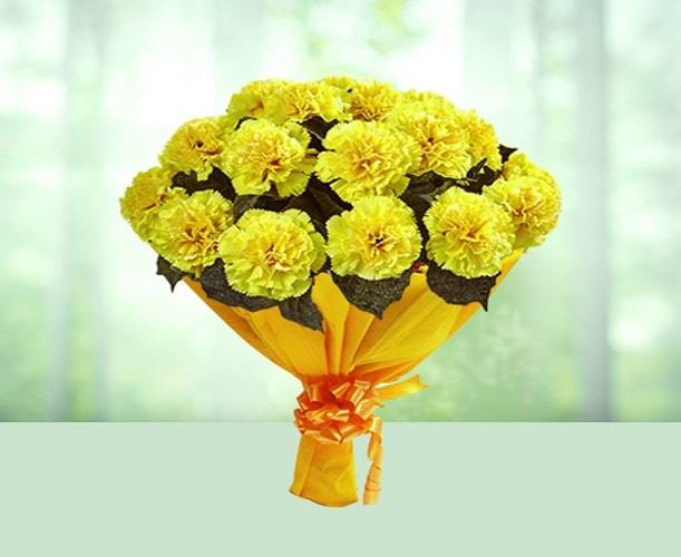 yellow carnations