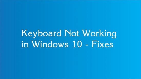 how to fix laptop keyboard keys not working