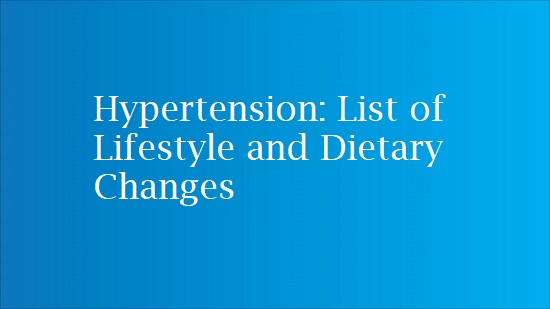 lifestyle changes for hypertension