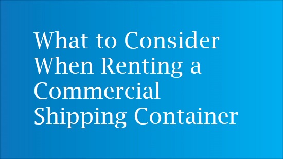 shipping container rental business