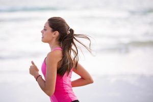 a girl doing jogging