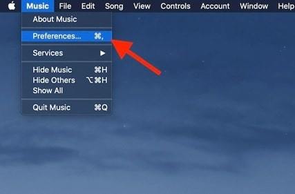 apple music app preferences option screen