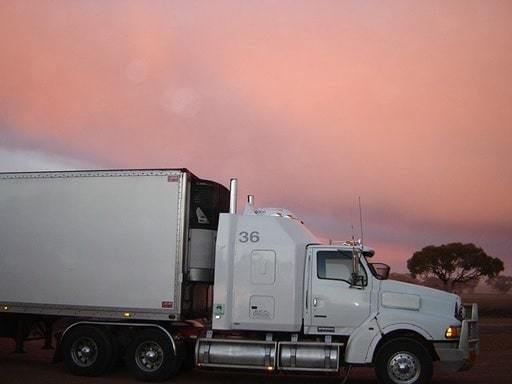 commercial silver colour semi trailer truck