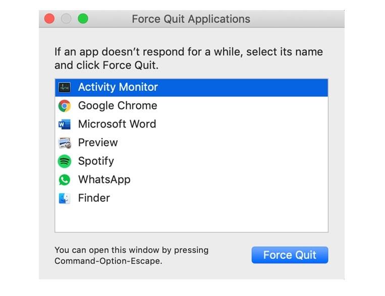 force quit applications popup