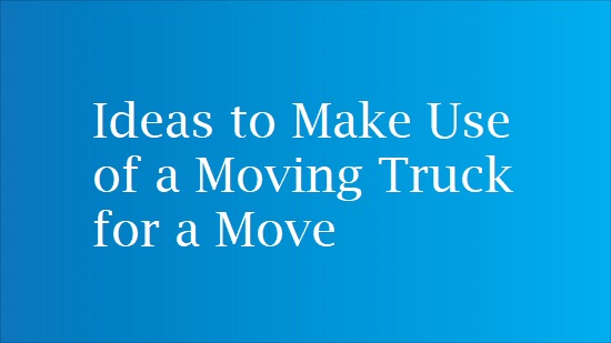 moving truck for relocation