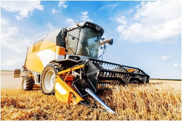 agricultural machinery for harvesting grain crops