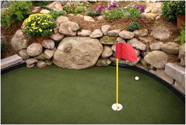 golf practice area at home