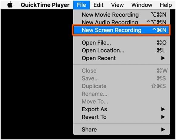 quicktime player screen