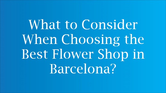 flower shop barcelona