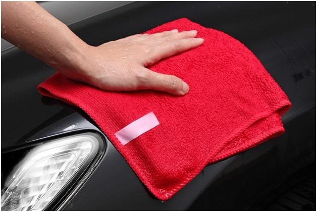 microfiber towel cloth red for car