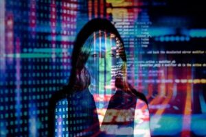 ai visualization of code and human