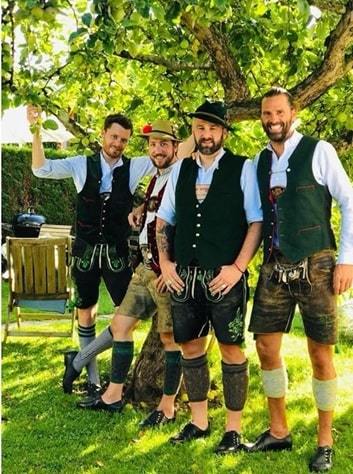 men in traditional german dress