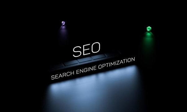 seo search engine optimization glowing text acronym