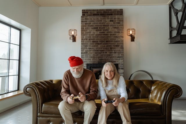 people playing video games