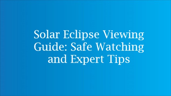 solar eclipse with safe viewing glasses