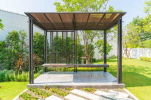 Steel Carports: What Nobody Tells You Before You Buy One empty pavilion in garden