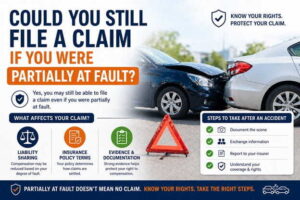 car accident claim partially at fault scenario