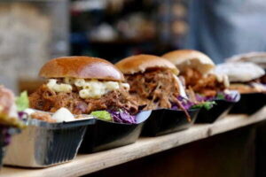 A Local's Guide to Manchester's Finest Food Finds close up photo of burgers