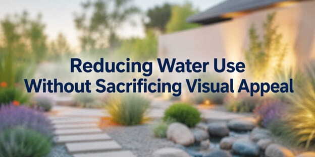water-efficient landscaping with modern design