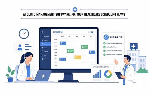 ai-powered clinic illustration