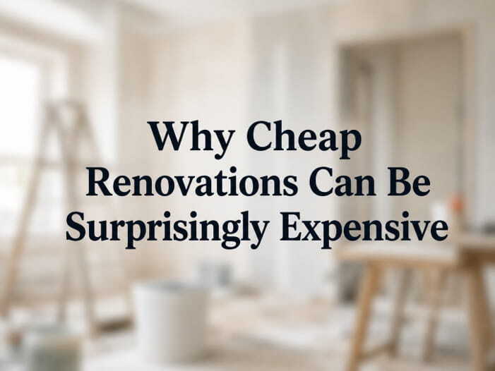 why cheap renovations can be surprisingly expensive