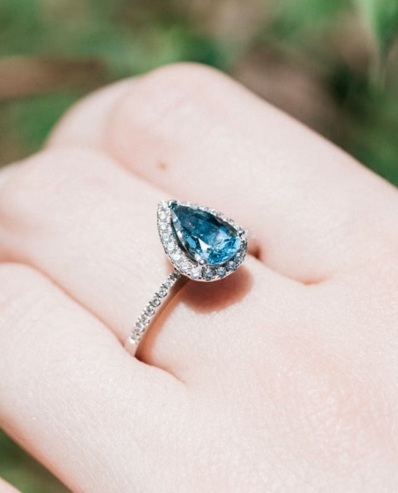ring with blue gemstone